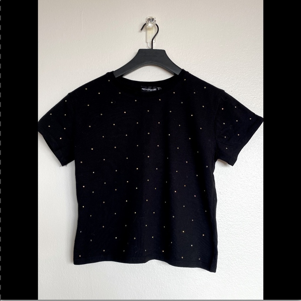 PrettyLittleThing Crystal Detail Tee